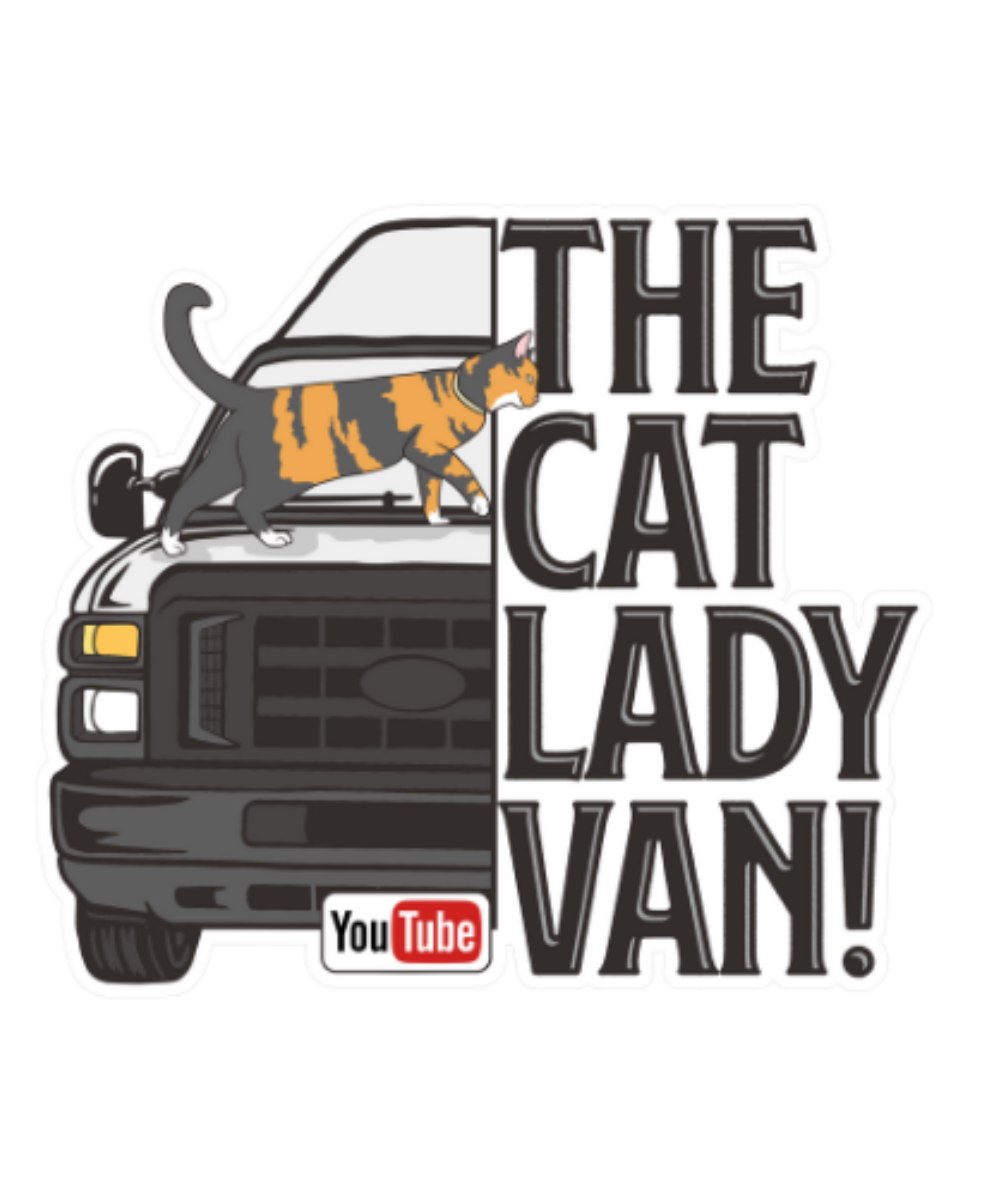The Cat Lady Van Sticker